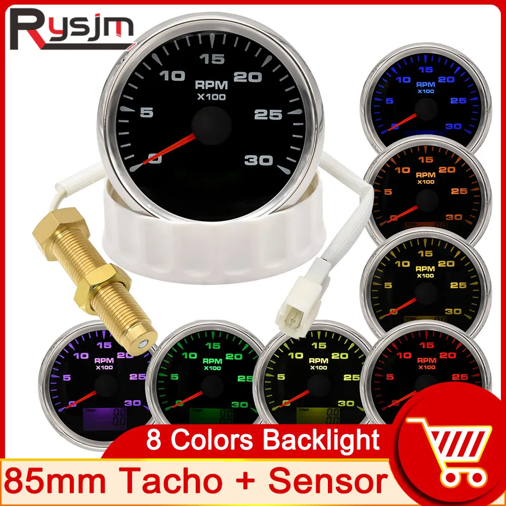 Wholesale Marine Boat RPM Meter Gauge With Backlight, HD 85mm ...