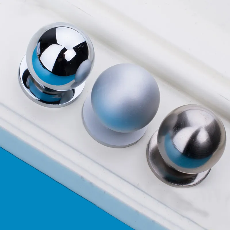 Door Handle Furniture Handles Aluminum Alloy Sphere Single Hole Cabinet Knobs Concise Wardrobe Kitchen Cabinet Drawer