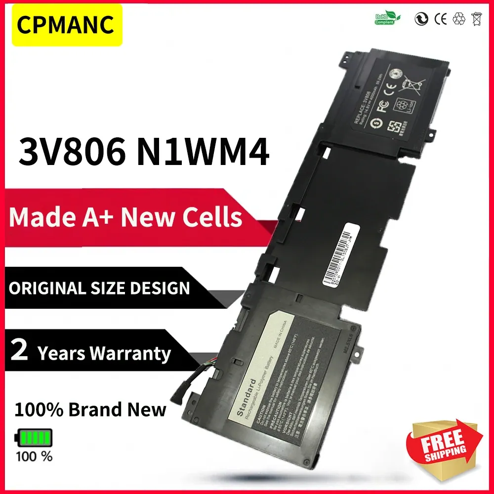 Батареи CPMANC N1WM4 02VMGK Батарея ноутбука для инопланетной программы 13 R2 2P9KD 3V806 Series Series 14.8 В 59,2WH