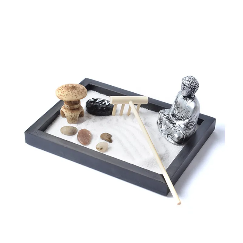 Home Zen Garden Kit bellissimo set regalo premium mini giardino rock giapponese.Casa, scrivania da ufficio a sabbia giardino decorazione desktop