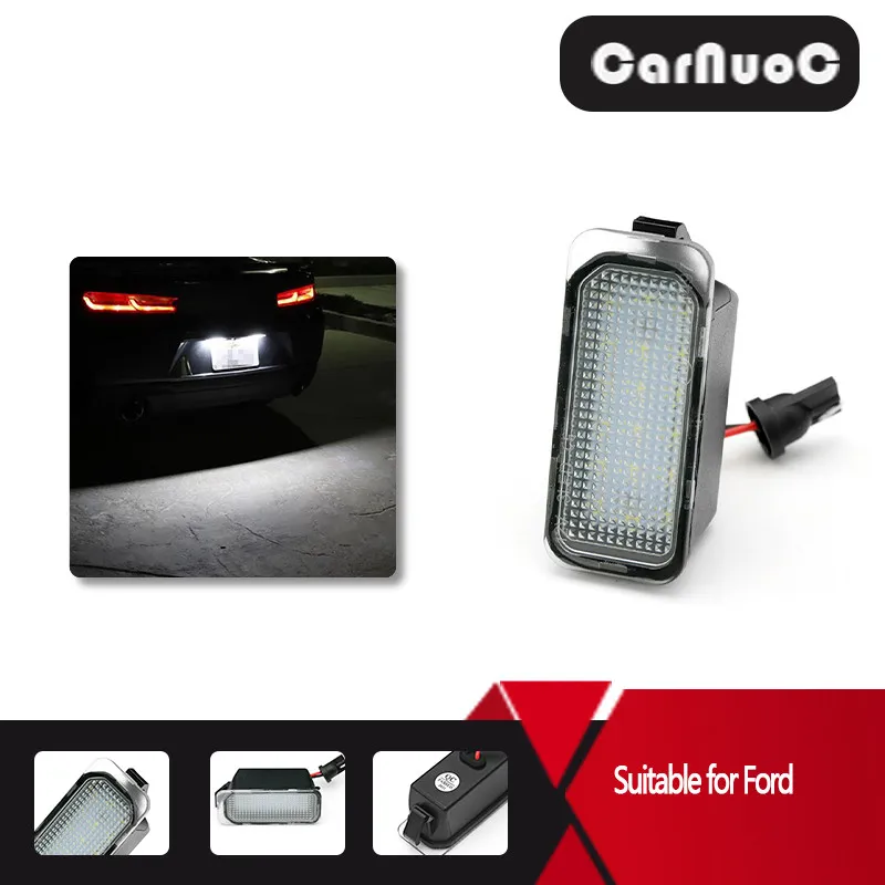Premium LED License Plate Bulbs For Ford Fiesta & Focus – 6000K Cold White, Easy Install