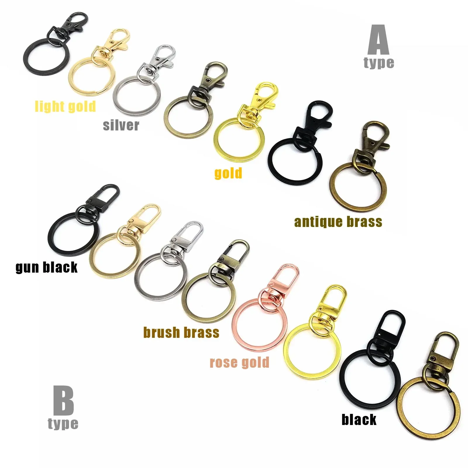 5pc High Quanlity Metal pivotant homard Keychain Car clés de la voiture Clé Classe Clip Clip Clif