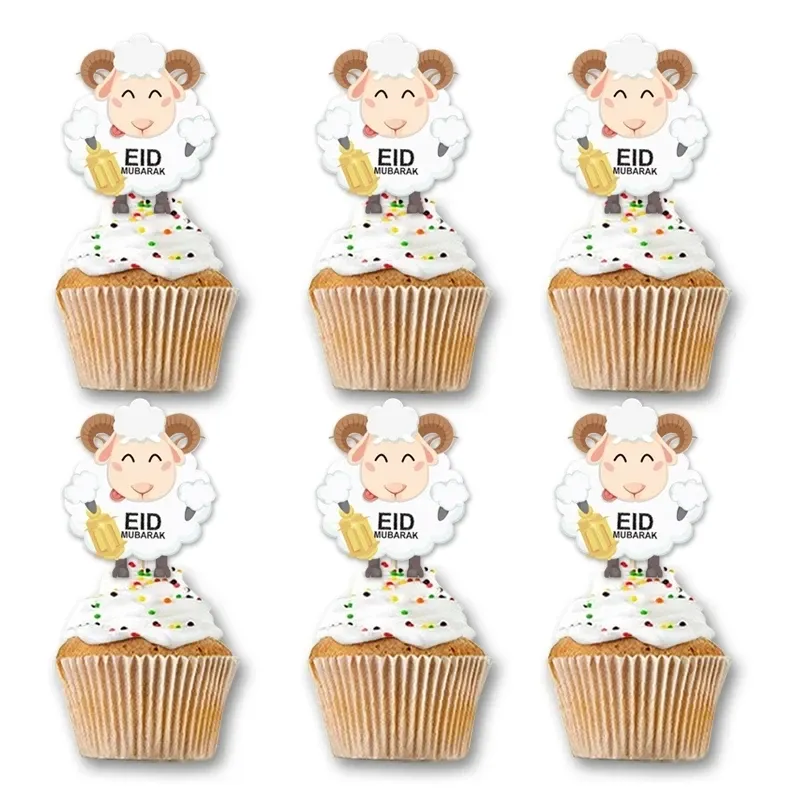 24pcs sheep themed birthday party cake dessert decoration, happy Birthday party supplies