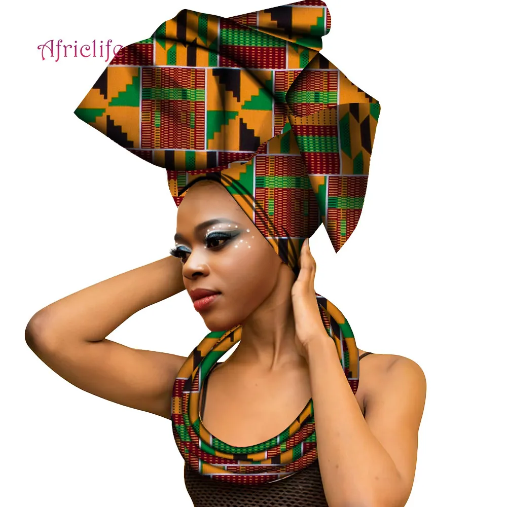 Head Wrap African Print Ankara Fabric Headscarf and Rope  display picture 1