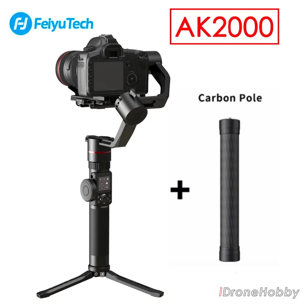 Gimbal Feiyutech AK2000 3AXIS Stabilizzatore della fotocamera con follow zoom per Sony Canon 5D Panasonic GH5/GH5S Nikon D850 2.8kg Payload