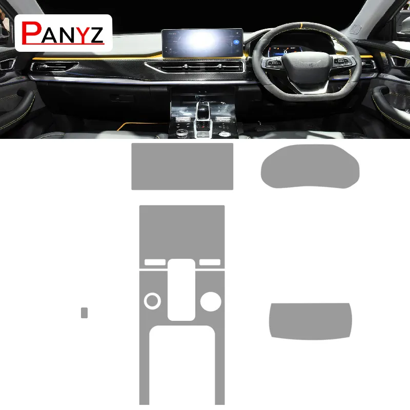 Für Chery Tiggo 8 Pro 2021-2022 Auto Interior Center Konsole transparente TPU-Schutzfilm Anti-Kratzer-Reparaturzusammenhänge-Accessoires transparent