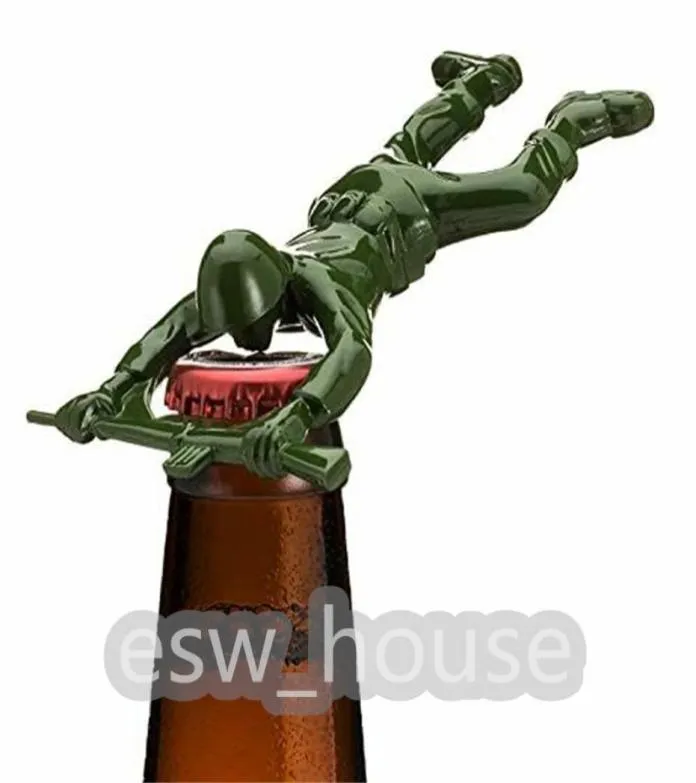 Green Army Man Bottle Overner Soldier en forme de barman bière Bottes de soda ouvre-bouteilles GiftS 3703105