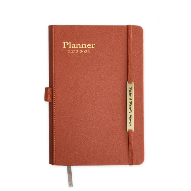 A5 planificateur Notebook bordé 18 mois Journal de voyage Journal de voyage Planificateur de notes de notes 200 pages pour femmes hommes de bureau W3JD