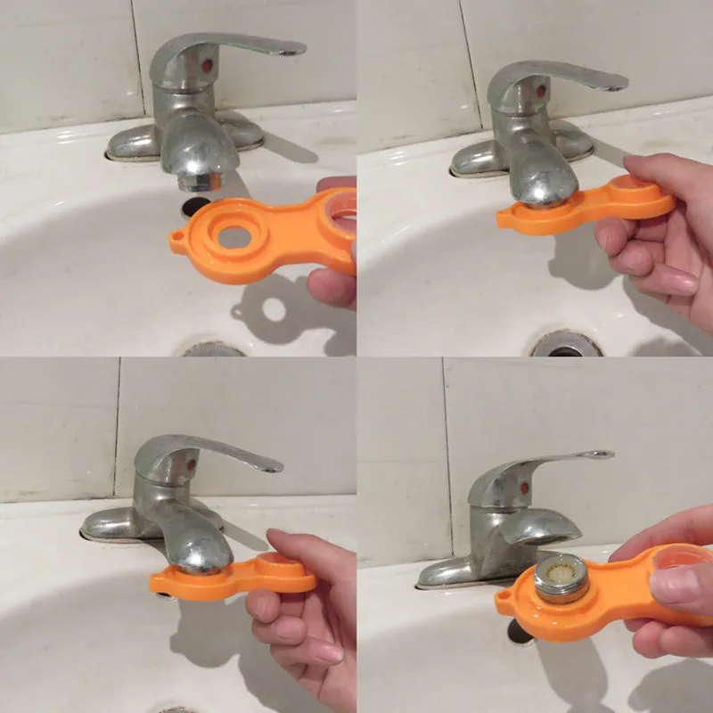 2pcs Plastic Faucet Aerator Repair Kit de remplacement outil d'outil pour robinet Aerator Wrench Sanitary Ware Kitchen Accessoires