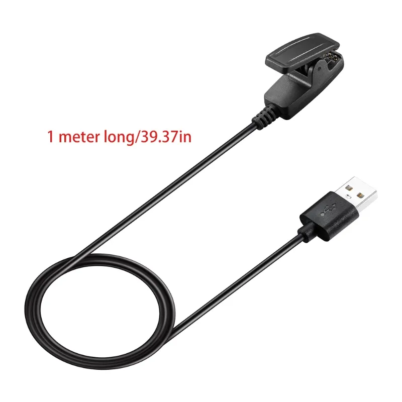 1M USB Ladegerät Clip Cradle Kabel für -Garmin Lily Forerunner 35 35J 30 735xt 630 235 645 Vivomove HR Ansatz S20 Smart Watch