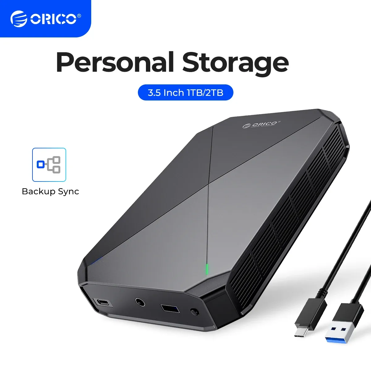 Storage Orico 3.5インチデスクトップデータバックアップ3.5 ''バックアパーバックアップAndroidスマーネーPCラップトップMacバックアップHDDバックアップと同期付きWhatsApp