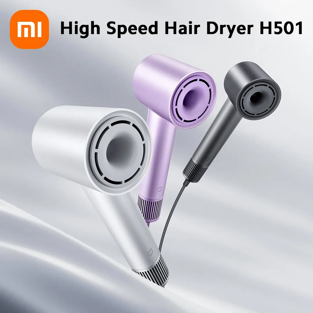Secadores xiaomi mijia h501 de alta velocidade secadores de cabelo ânio velocidade de vento 62m/s 1600W 110000 rpm Profissional Hair Care Seca rápida íon negativo