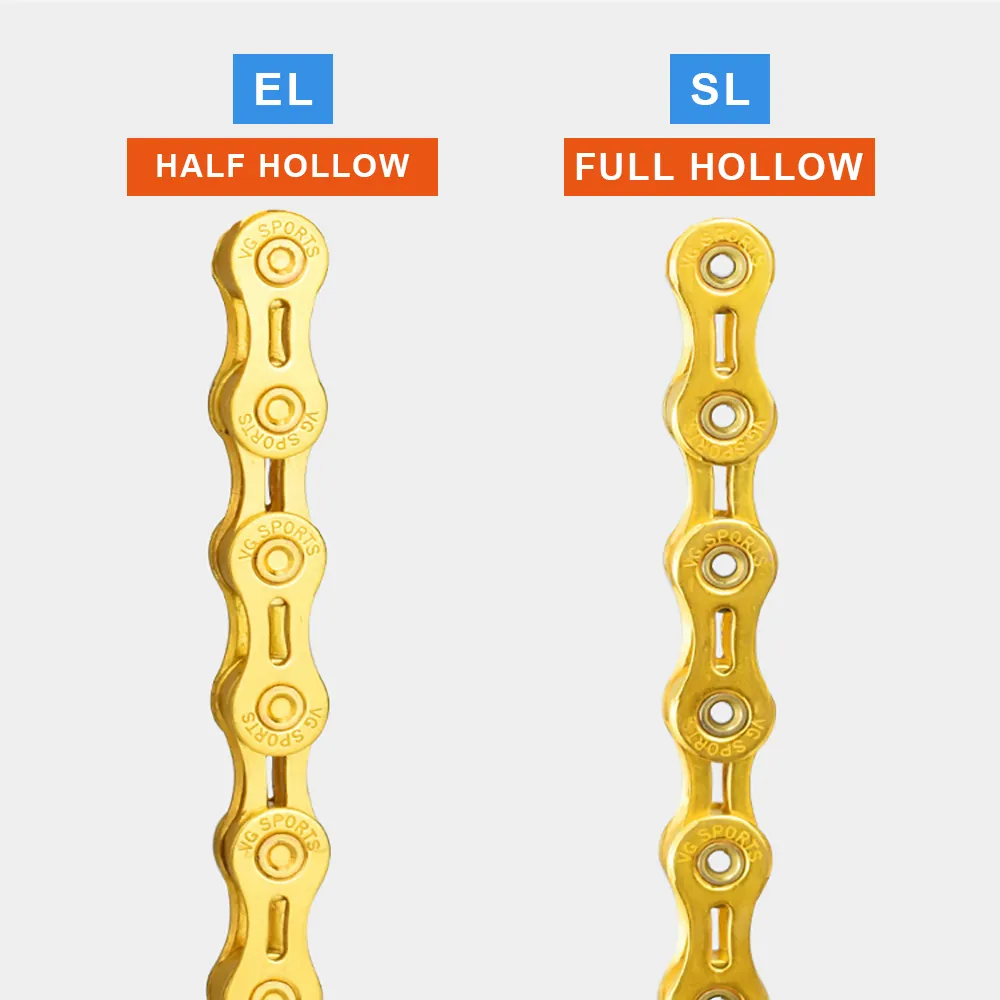 Cykelkedja 6 7 8 9 10 11 12 Speed ​​Bicycle Chain Half/Full Hollow Bike Chain Mountain/Road Chains Ultralight 116 Quick Link