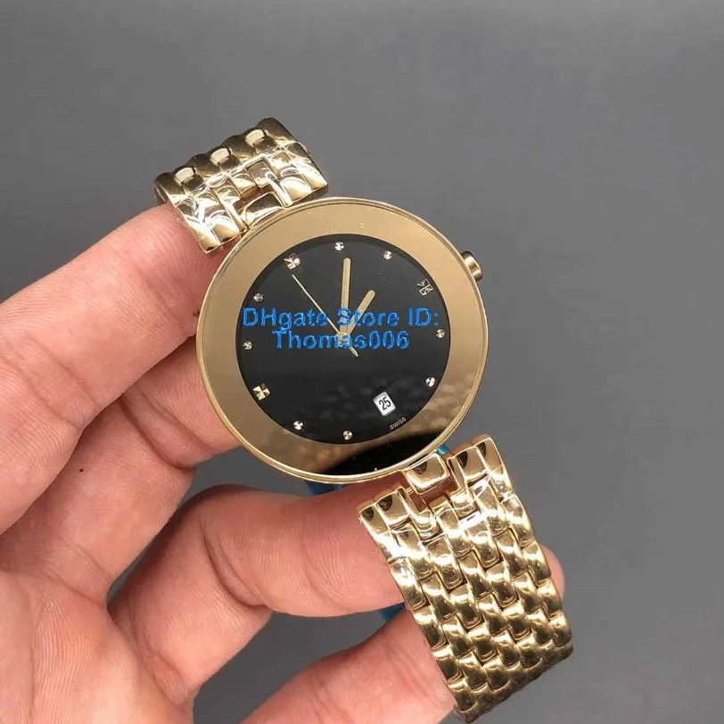 Regarde lady célèbre Gold Modern Watch Qaurtz Fashion Gol Watch Ladies Casual Sport Watch 34mm Quality250s