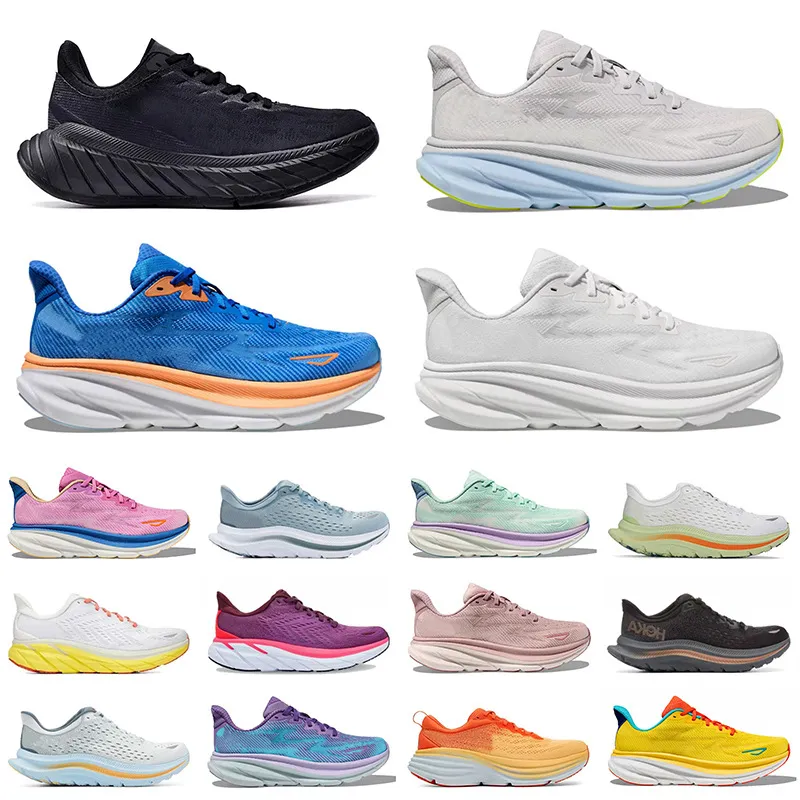 Top Designer Hokah One One Clifton 9 Harbon Mist Bondi 8 chaussures Hokka Kawana Mens Womens Hok People Free Peach Pink Platform Trainers Runners Sneakers 36-47