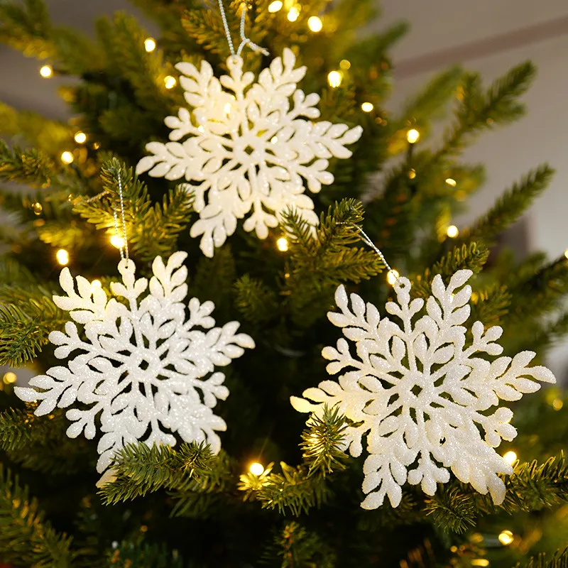 クリスマスツリーの装飾ホワイトエンジェルドールトナカイスノーフレークシェイプクリスマスツリーハンギング飾り飾りおもちゃdiyクラフトノエルナタール