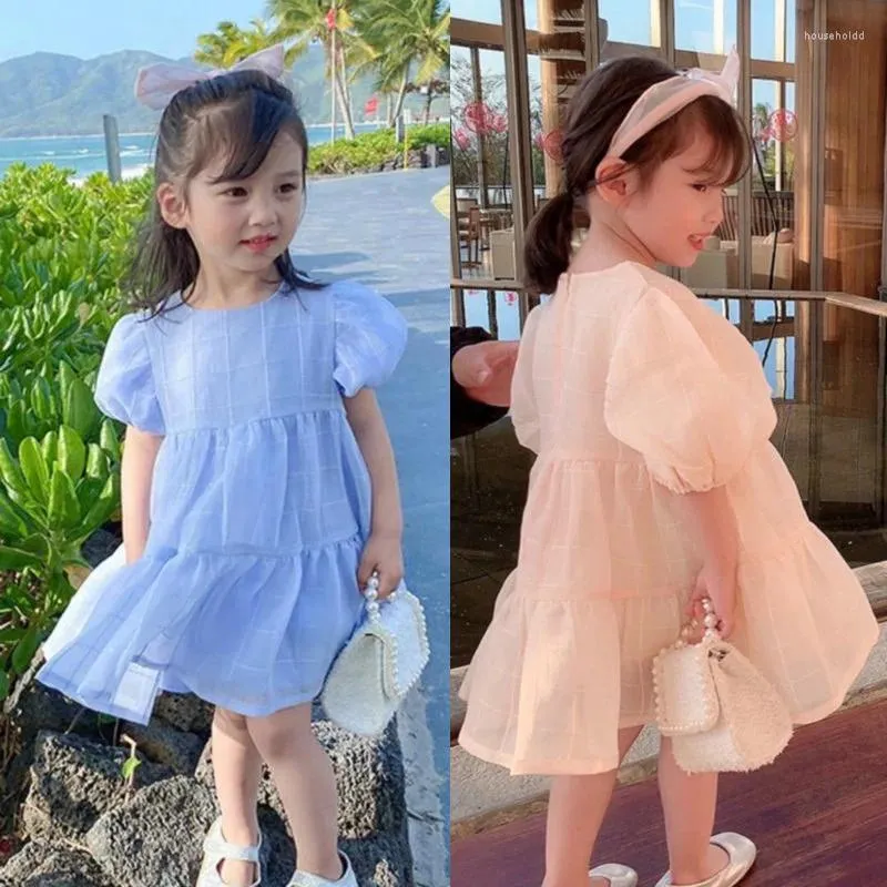 소녀 드레스 여자 아기 드레스 2024 여름 패션 우아한 공주 생일 파티 선물 아동 의류 2 3 4 5 6 년