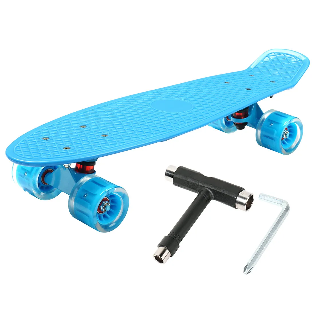 LED Skateboard Wheels 4 Pcs 80A - 2.76x2" Light Up Wheels For Skateboards & Longboards 80A PU LED Light Up Skateboard Wheels 2.76x2 Inch