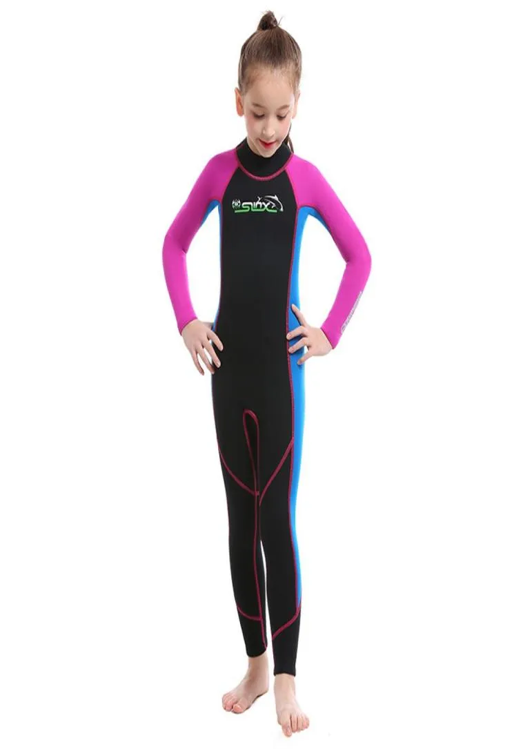 kids full wetsuits flat stitch for girls surfing swimming 2mm neoprene superflex customized logo and design available1786254