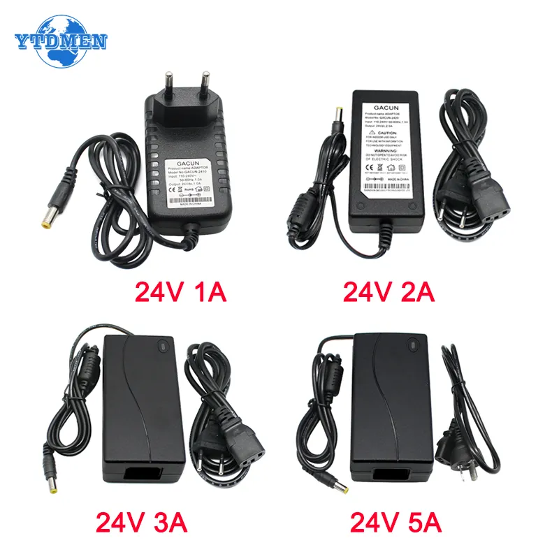 DC 24V 1A 2A 3A 5A Adapter Power AC 220V bis 24Volt Lighting Transformator 24V LED -Konverter Universal Charger für CCTV -Hoverboard