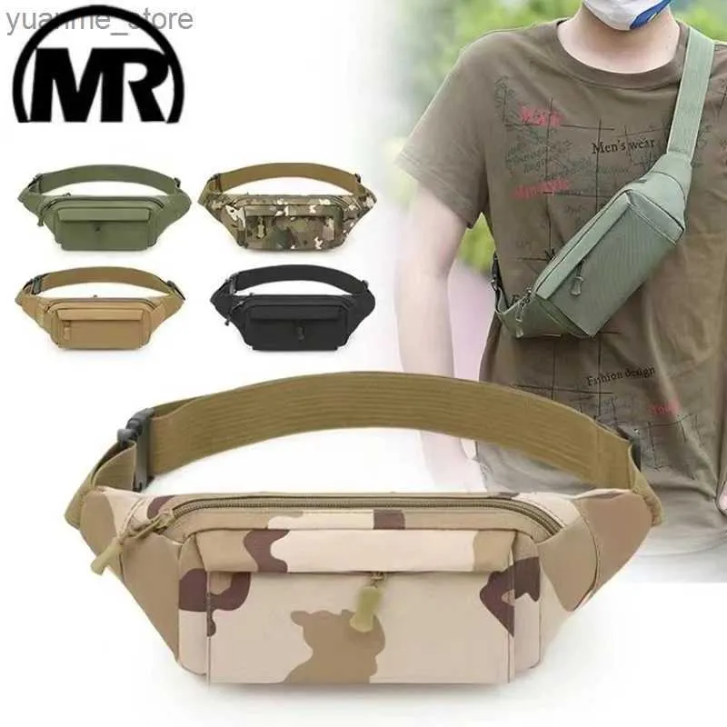 Sportsäcke 2024 Neue Herren -Tailentasche Mobile Bag Multi funktionaler Sport und Freizeit im Freien Outdoor Camo Umhängetasche Y240410