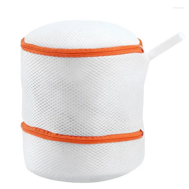 Laundry Bags Double Layer Bra Wash Bag Protect Underwear For Bras Mesh With Zipper No Deformation Washing Machine