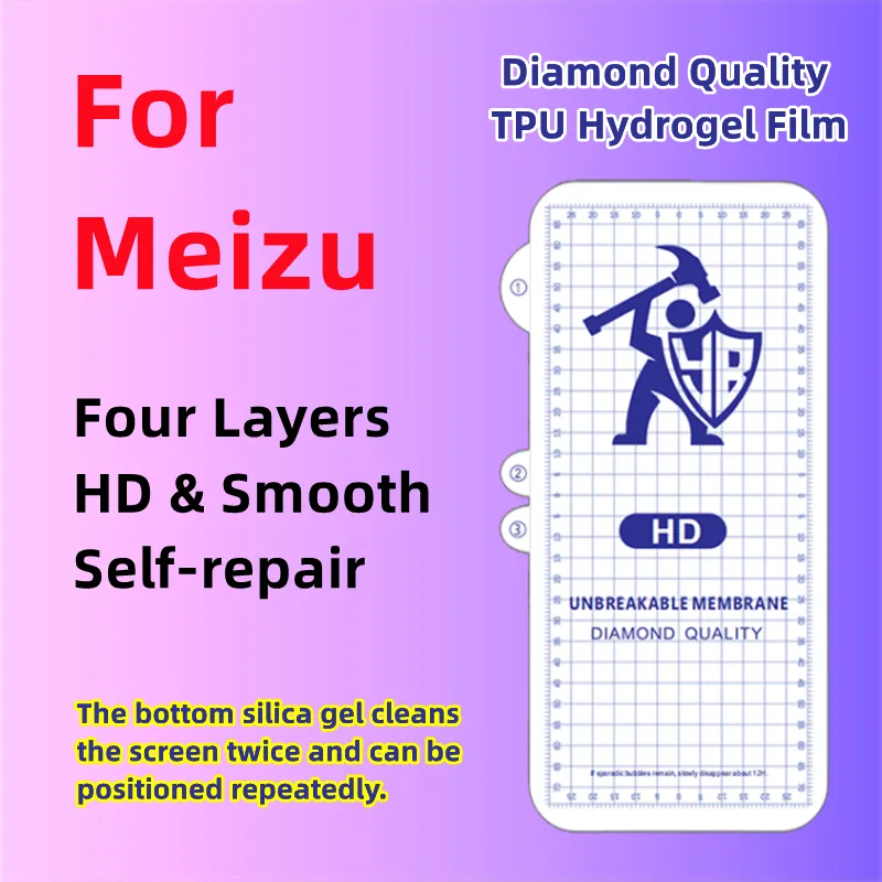 HD Meizu 18 Pro Protecteur d'écran Pro pour Meizu 18S Pro Front Membrane Flexible Hydrogel Film Protective Film TPU Not Glass