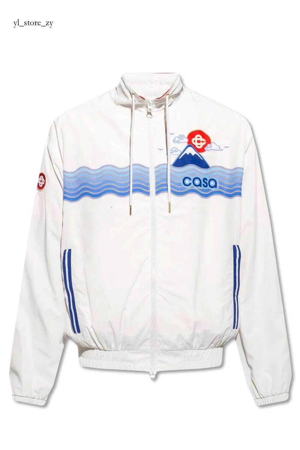 Casablanc Jacket Designer Casa Blanca Mabot décontracté veste de piste à manches longues Casa Blanca Man Wave Shell Sport Luxury Breathabilité des boissons Casablanc 5206