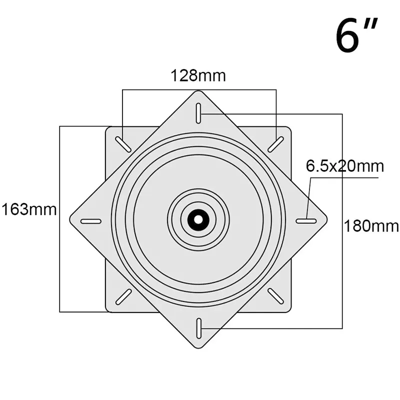 Barstol svivelplattor 360 grader roterande säte svängbar bas 5/6/7/8 tum hög kvalitet svivelplatta för barstol släpp frakt
