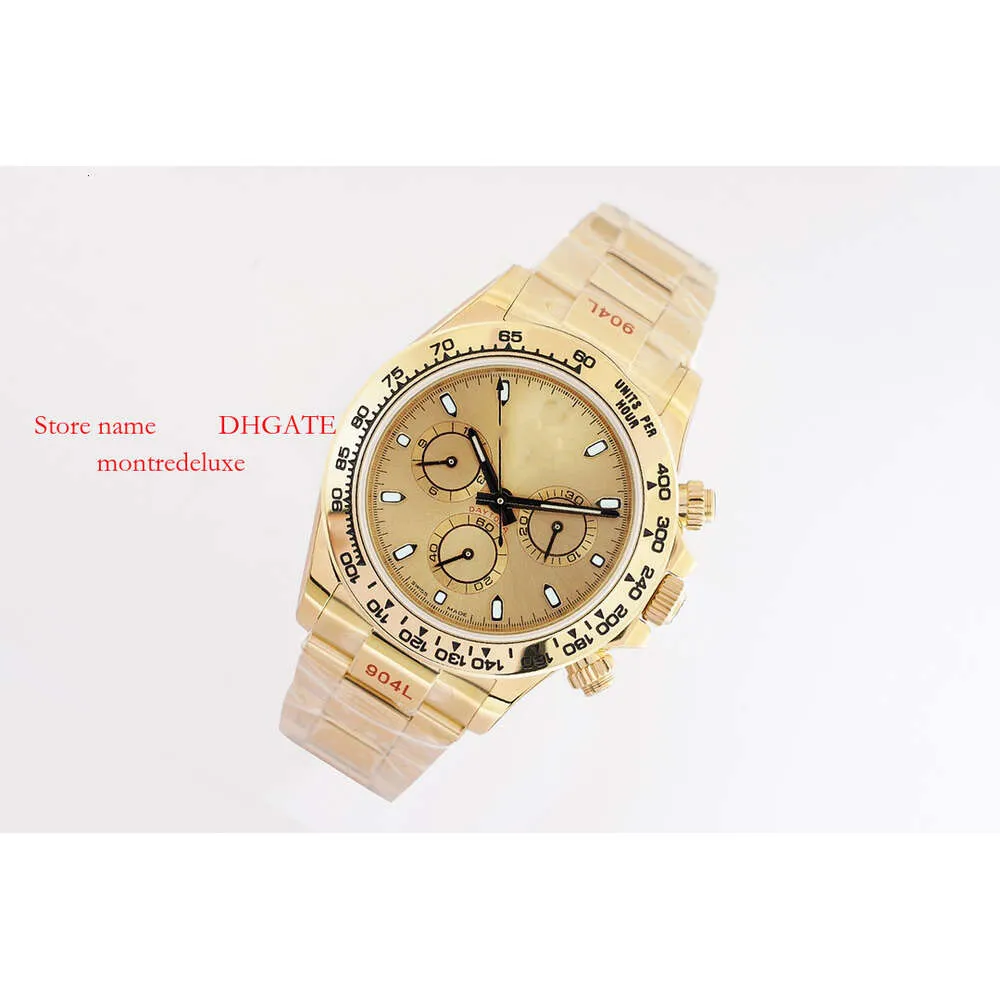 40 mm designerski zegarek zegarek EW Watch Wybierz White Meteoryt Chronograph STAIN FORMELICAL MECHANICAL 904L FACTORY AUTOMATIC AAAAA 529 OLEX