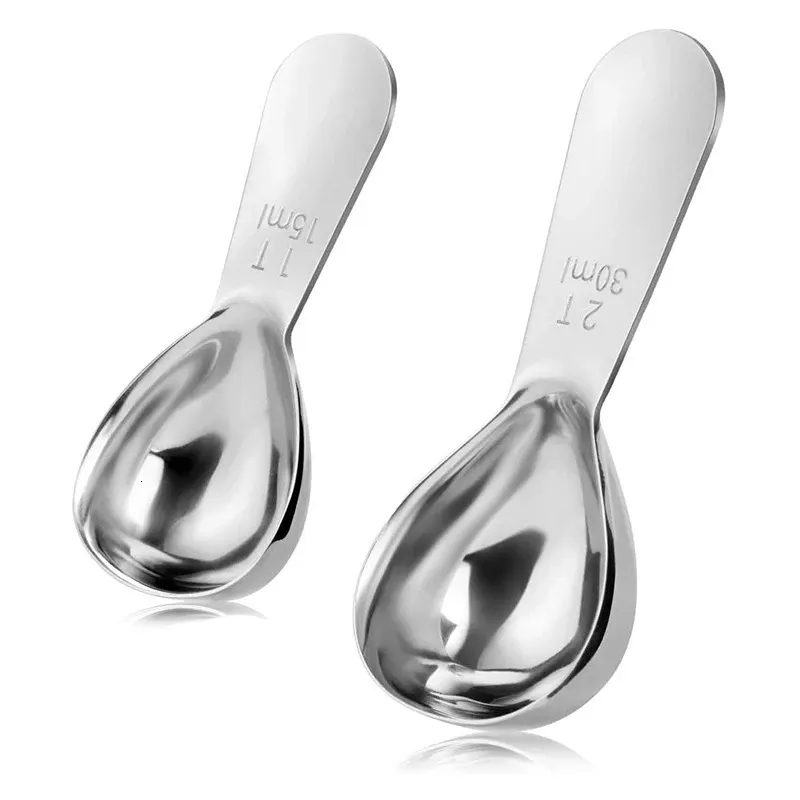 Coffee Scoop Set Of 2 Stainless Steel Spoons Scoops Tablespoon Measure Spoon Fits 240410