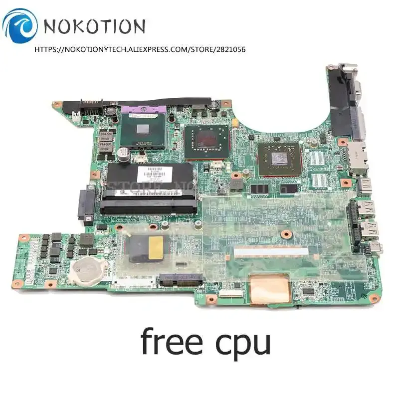 Motherboard NOKOTION Laptop Motherboard For HP DV6000 DV6500 DV6700 460900001 446476001 DA0AT3MB8F0 Mainboard DDR2 free cpu