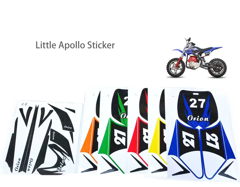 Apollo Decals Graphics Colorful Plastic Mini APOLLO Decal Sticker Graphics Kit for Children's ...