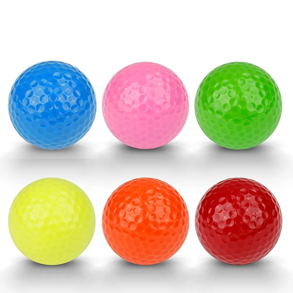 6st Colored Practice Golf Balls Driving Range Golf Ball Golfer Gift Golf Accessories 6 Färger till ditt val