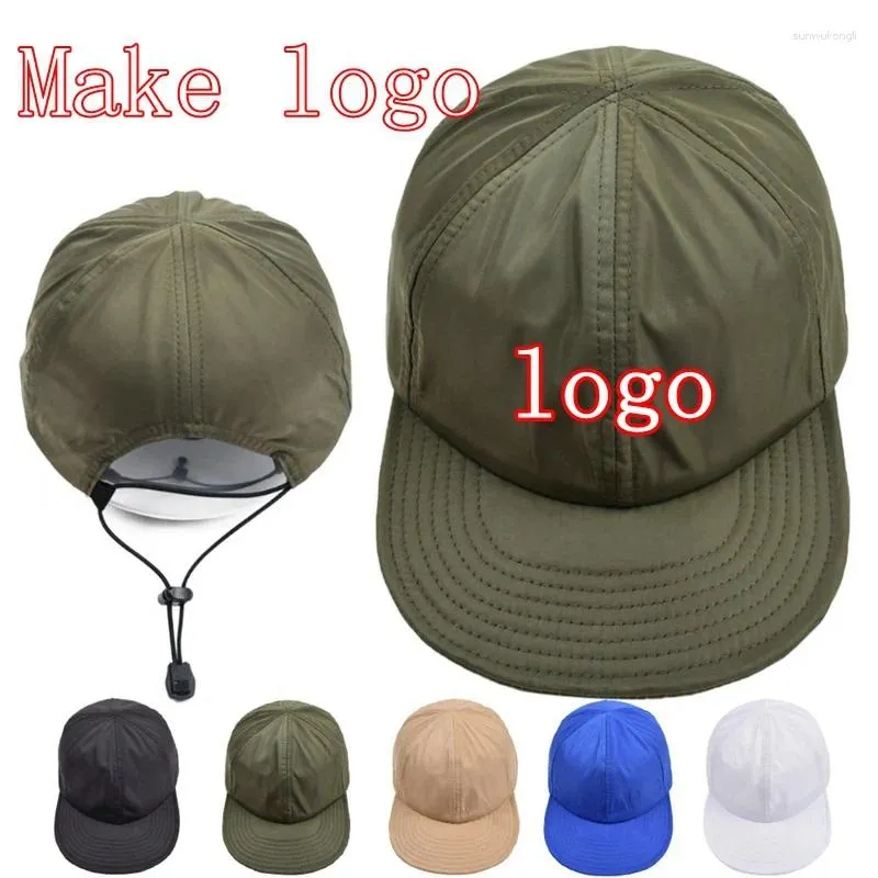 Bollkåpor Lägg till alla logotypjusterbara unisex platt risten fast färg pappa hatt broderade bokstäver solskydd utomhus baseball cap backback