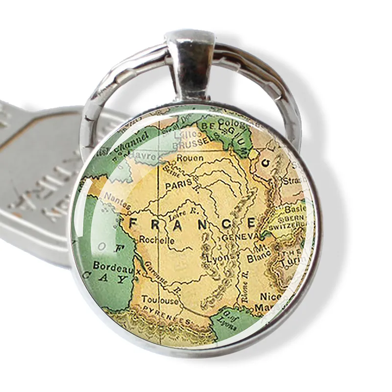 European Keychain Wholesale European Countries Map Keychain France Spain Poland Germany ...