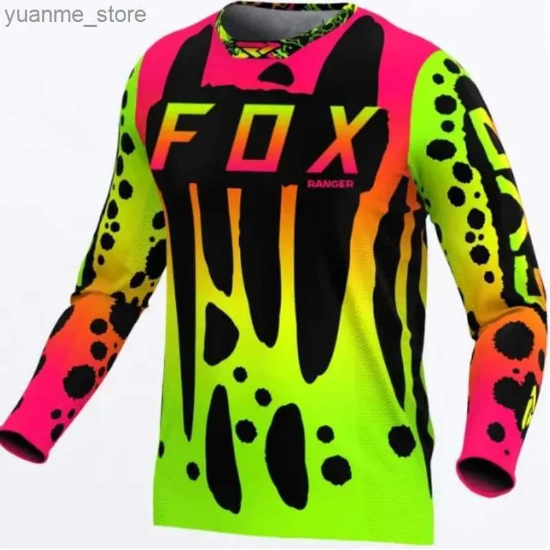 Cycling Shirts Tops 2024 NEW Enduro Cycling Sleeve Cycling Jersey Downhill Shirt Camiseta Motocross Mx Mountain Bike Clothing RANGER Y240410Y240418UDBQ