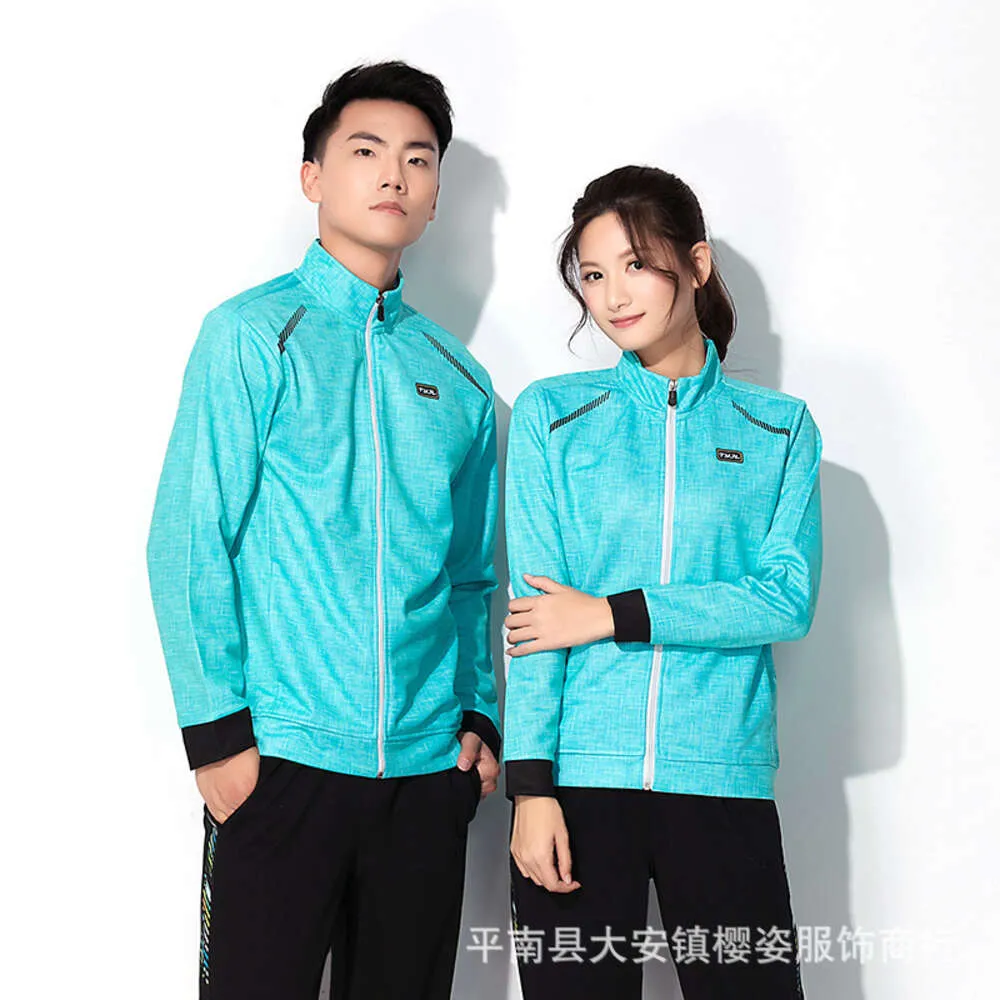 Fußball -Sets/Tracksuits Autumn Winter Badminton Anzug Set brillante Paare Training Shirt Tisch Tennis Trikot gedruckt Langsamen Sportbekleidung für Wettbewerb