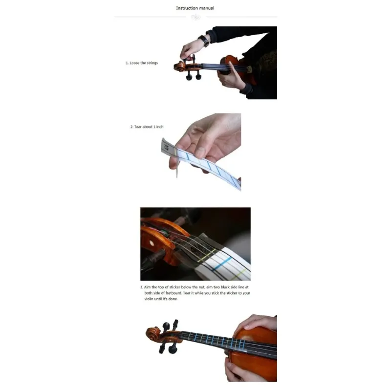 4/4 Violinövning Fiddle Finger Guide Sticker Violino Fingerboard Fretboard Indicator Position Marker