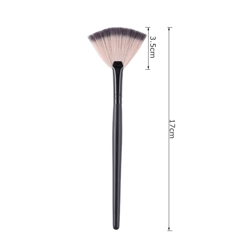 Surface Sweep Brush Sector Syntetic Brush Apply for Cleaning Glitter Powder Particle 2021 Ny ankomstlängd 17/18cm