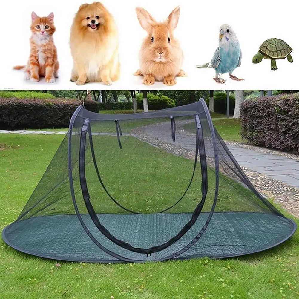 DHgate.com:Portable Dog Cat Cage, Foldable 2024 Outdoor Indoor Mesh Net ...