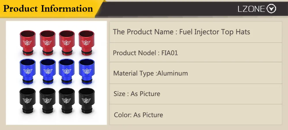 PQY PQY Fuel Injector Top Hats for B16 B18 D16Z D16Y with Sticker JR ...