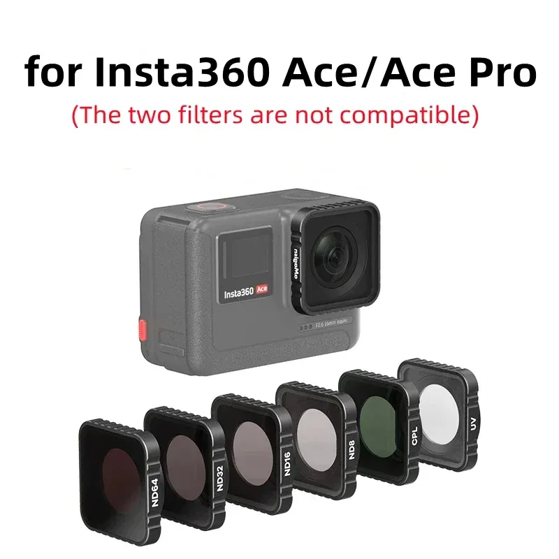 Tillbehör för Insta360 Ace Pro Filters CPL MCUV ND8/16/32/64 Action Camera Lens Filter Set för Insta360 Ace Pro/Ace Accessories