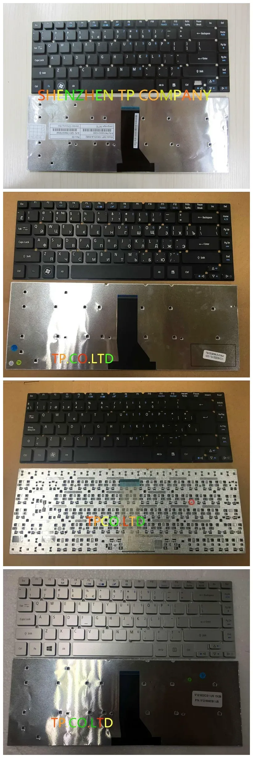 キーボードUS/スペイン語/ロシアのキーボードAcer Aspire ES1421 ES1431 ES1411 ES1511 ES1520 ES1522 E5471P EV3472 V3472G