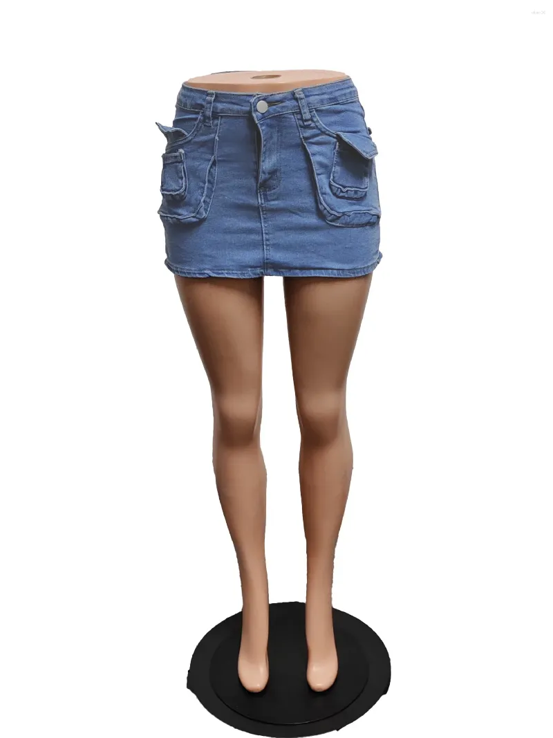 Y2K Denim Mini Skirt: Sexy Cargo Jean Dress for 2024 from