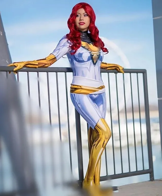 Womens Cosplay Outfits White Stretch Fabric Bodysuit Costume For Women ...