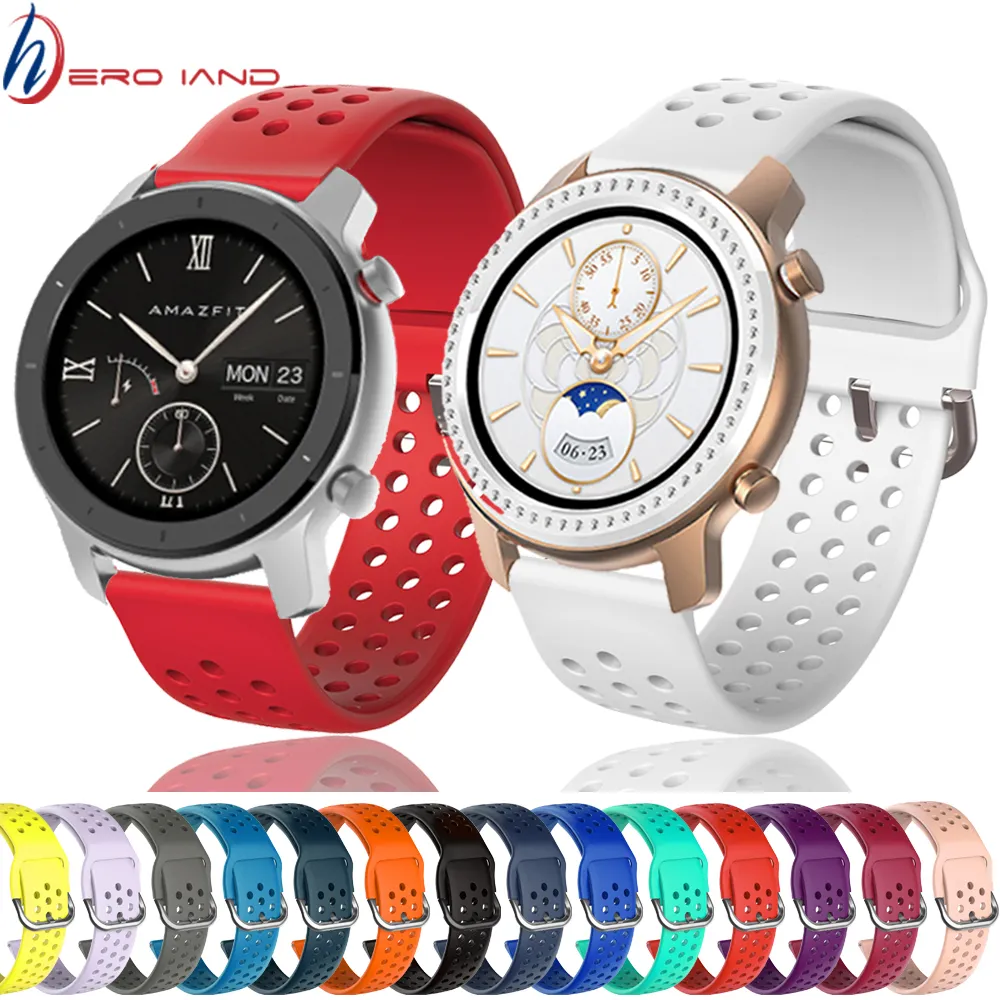 Siliconen Zachte Band Voor Xiaomi Huami Amazfit GTR 42mm Smart Horloge portable Pols Amazfit GTS Bip Jeugd Horlogeband Band