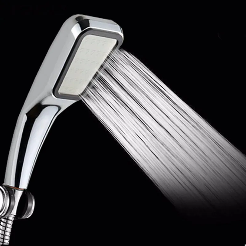 Shower Head 300Hole Water Saving Square ABS Chrome Bathroom Rainfall Shower Nozzle Aerator High Pressure handheld Shower Head