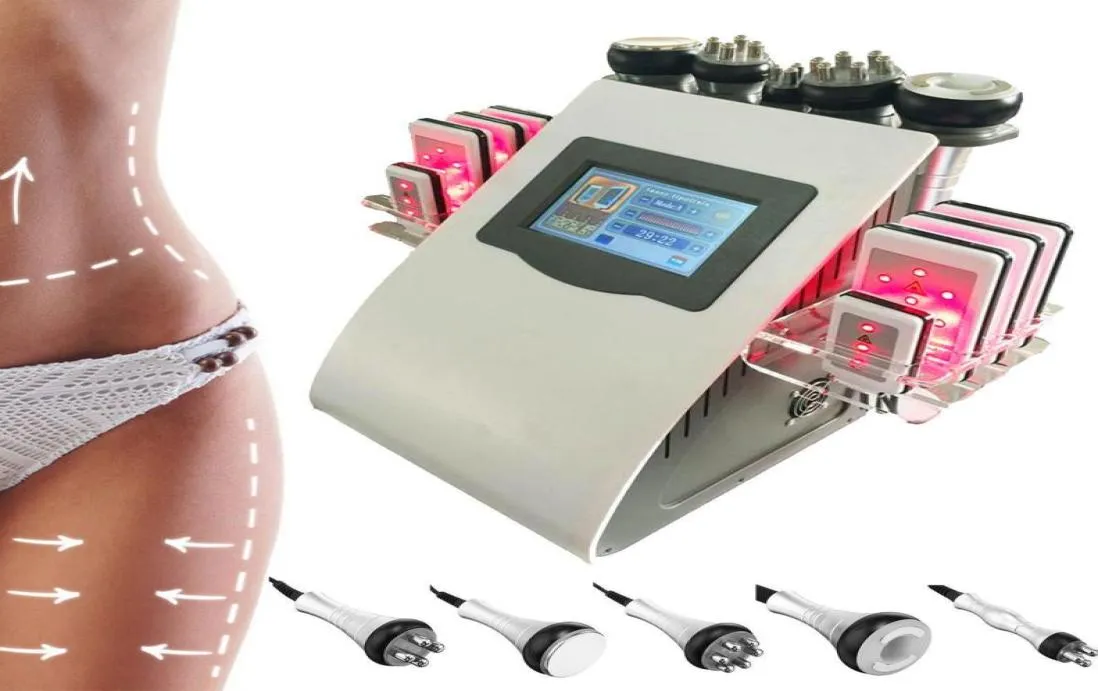 6 I 1 Ultrasonic Cavitation Vacuum Radio Frequency Diode Fat Cellulite Slimming Machine för SPA9930700