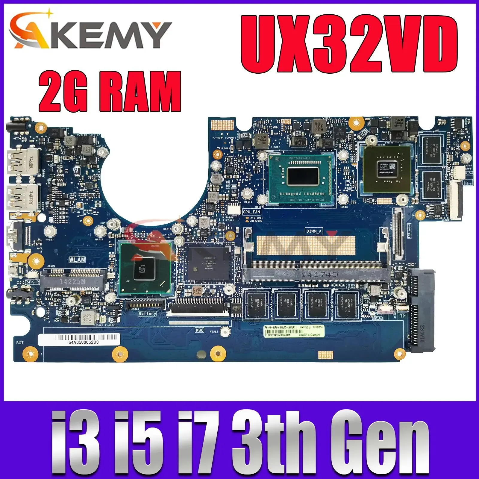 Carte mère UX32VD Boîte principale pour Asus ZenBook BX32VD UX32A UX32V UX32 OPRODICATE